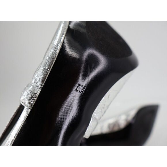 Steve Madden Grae Slingback Pump Silver Metallic Heels Size 8M Pointed Toe - Picture 10 of 13